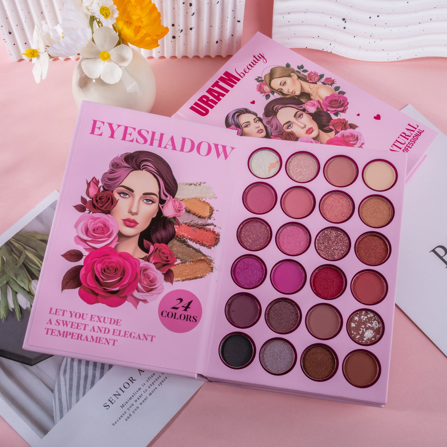 Oversized Book Eyeshadow Palette - Artistic Design for All Your Makeup Looks