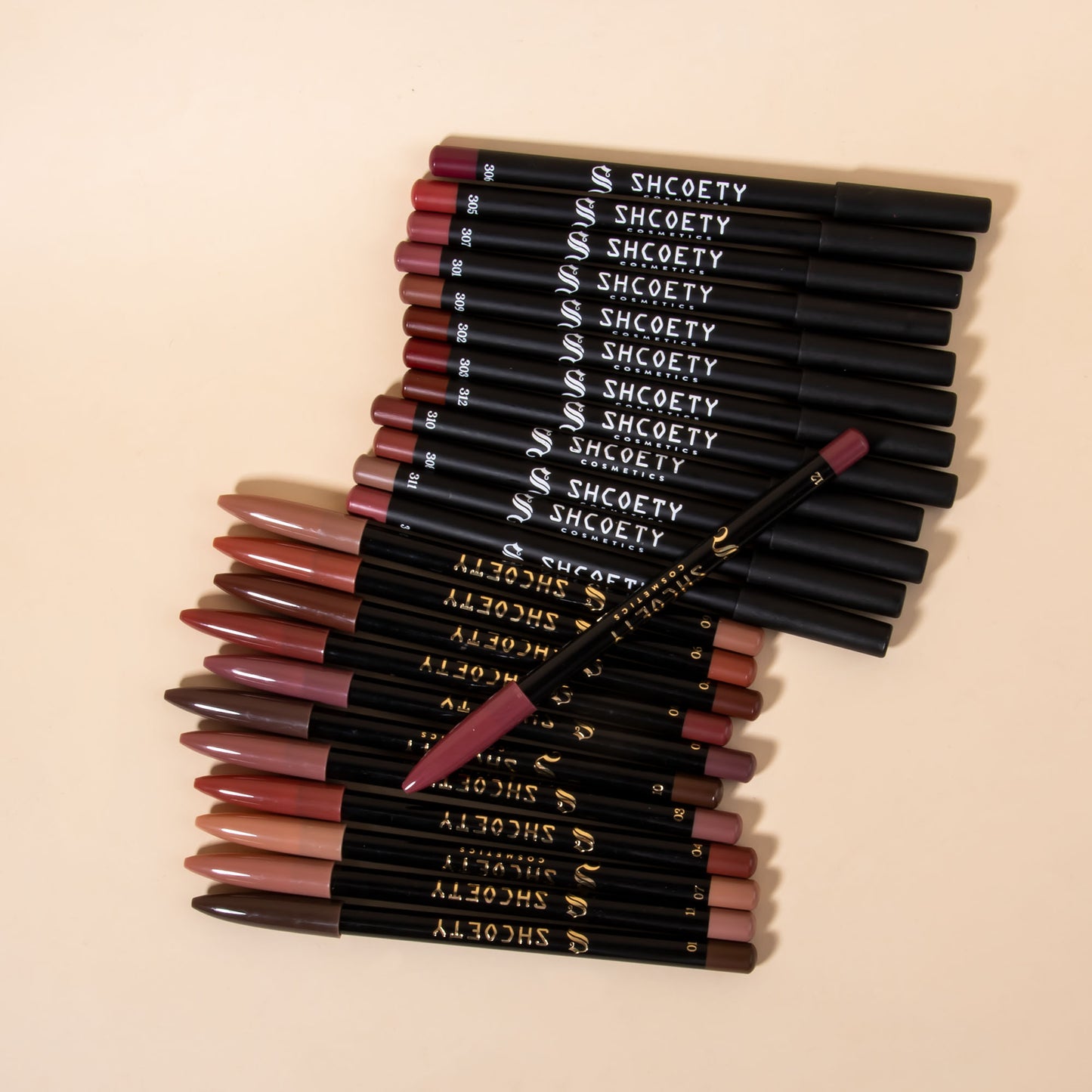 24Pcs lip outline lip liner, 24 colors of matte lip liner lipstick pen set, easy to color and not easy to take off
