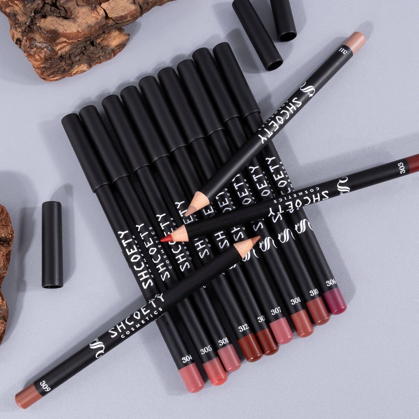 12色哑光唇线笔日常使用