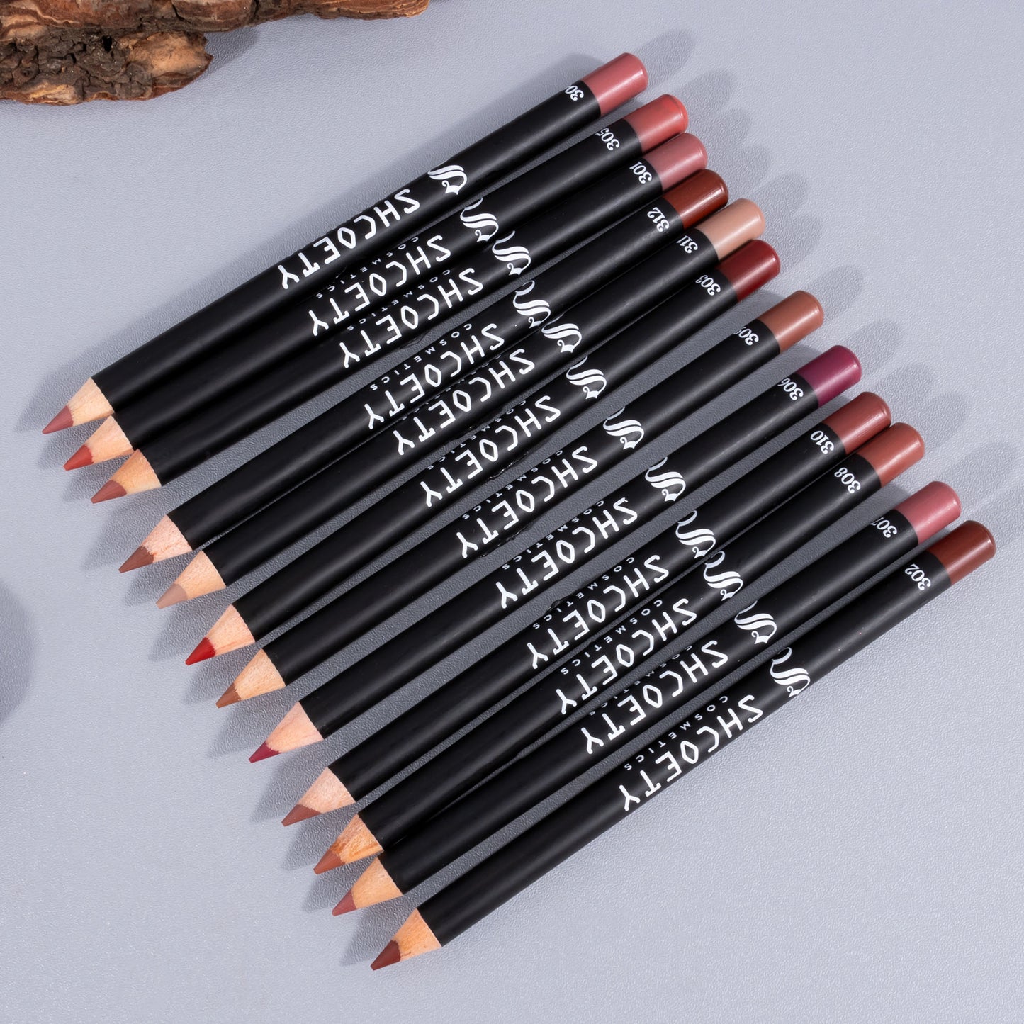 12色哑光唇线笔日常使用