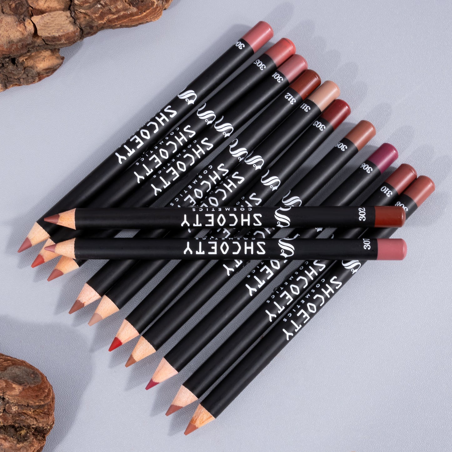 12色哑光唇线笔日常使用