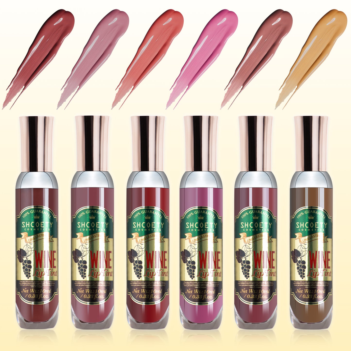 Wine Glass-Inspired Lip Gloss Set - Elegant Shades for Every Occasion