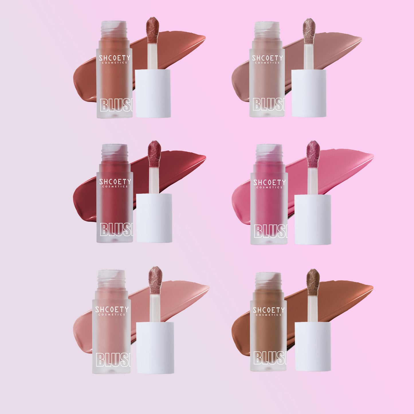 6-color liquid blush – natural, lightweight, long-lasting, for a radiant and luminous look.