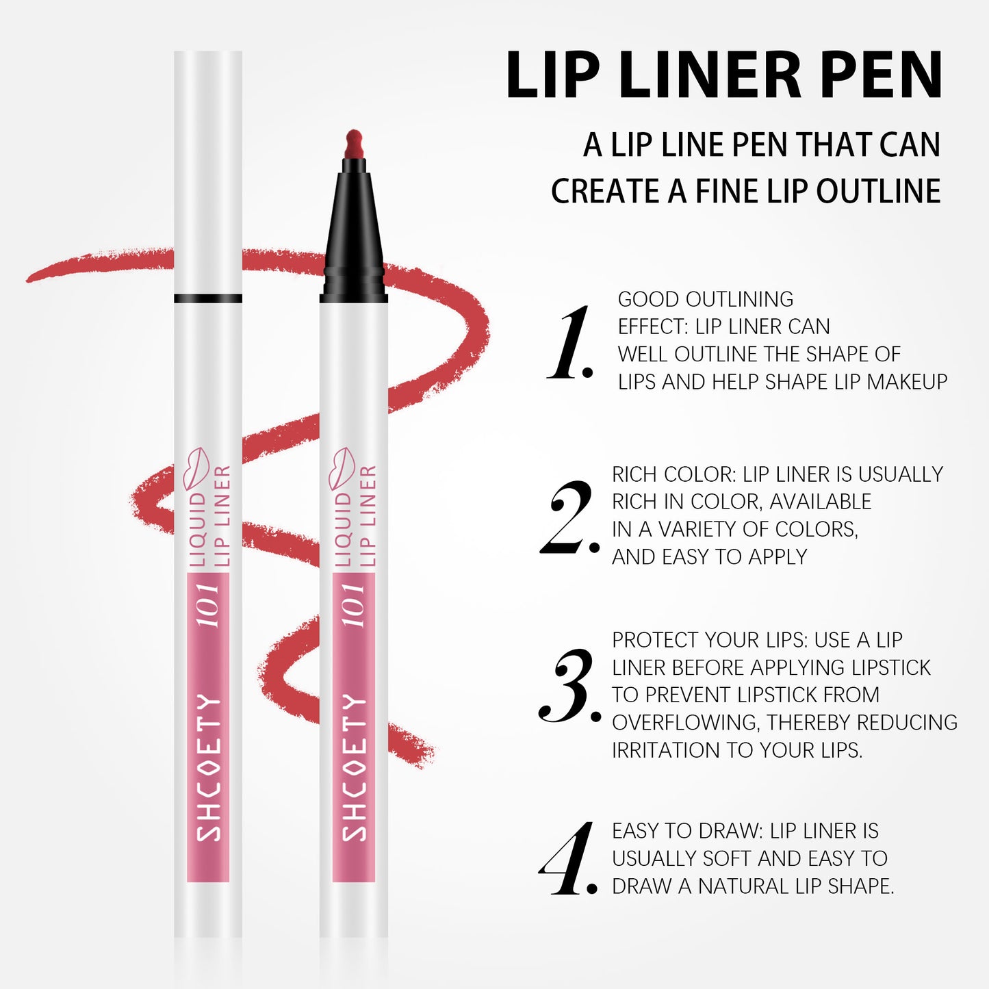 SHCOETY 12 Farben Matte Liquid Lip Liner Set, Dual-Use-Lippenstift und Lipliner Combo, Einfach aufzutragen, Langanhaltende, Viskose Formel, Soft Tip Applikator, Lippen Make-Up Geschenkset