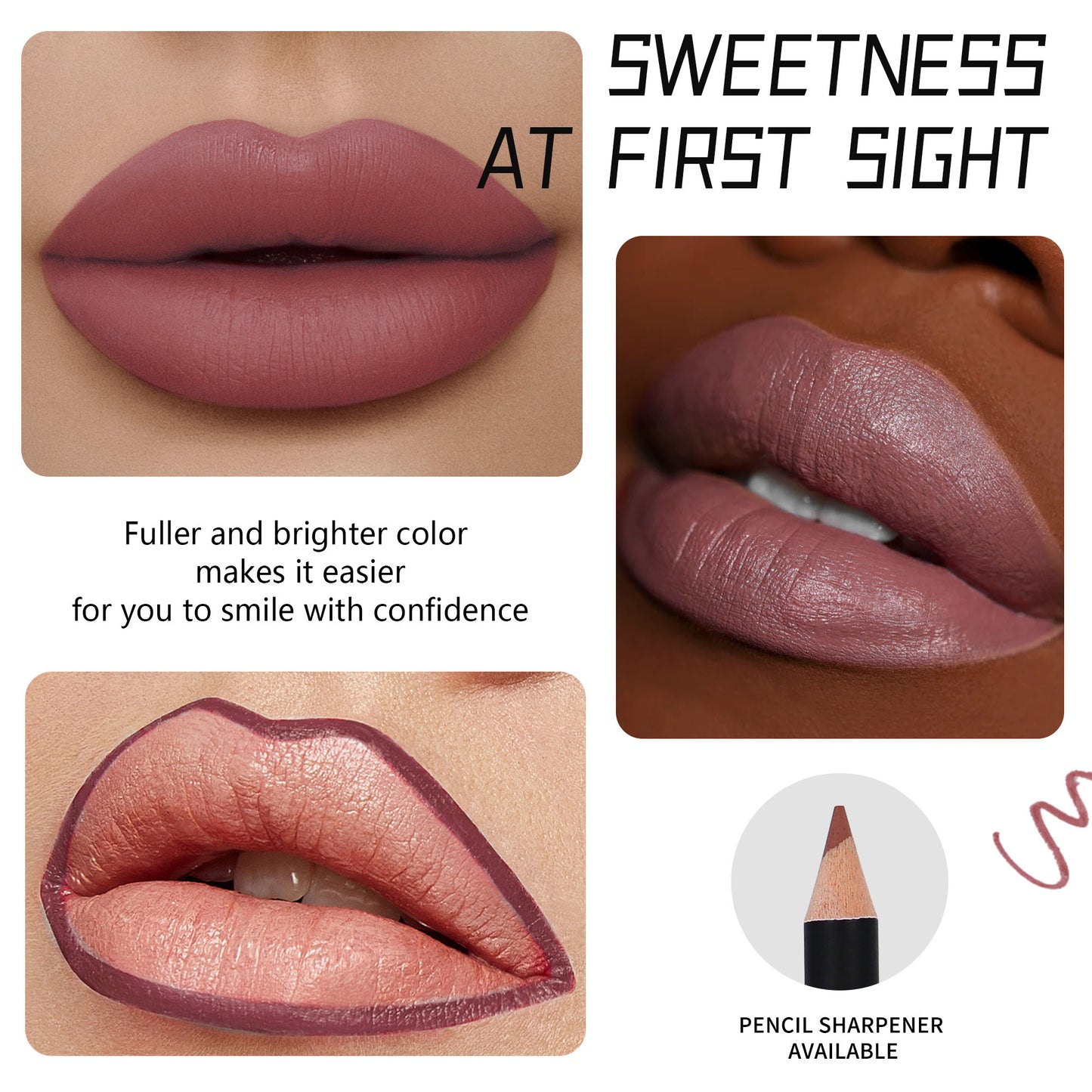 12-color matte lipstick lip liner set nude color non-fading long-lasting