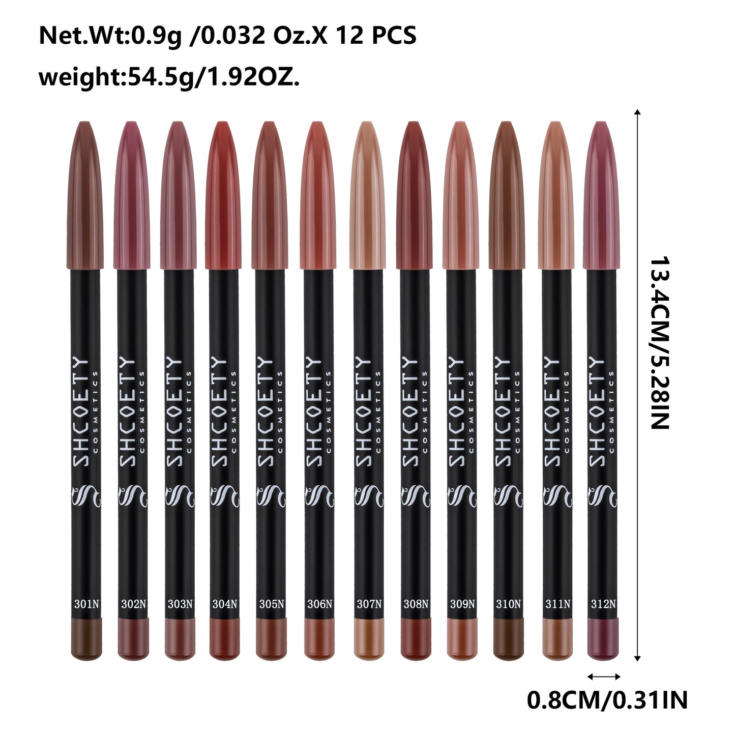 12-color matte lipstick lip liner set nude color non-fading long-lasting