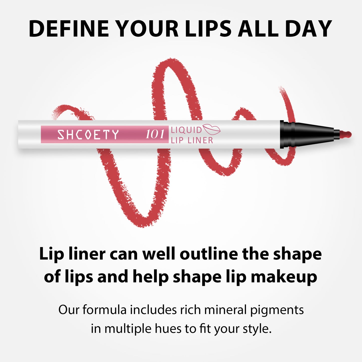 SHCOETY 12 Farben Matte Liquid Lip Liner Set, Dual-Use-Lippenstift und Lipliner Combo, Einfach aufzutragen, Langanhaltende, Viskose Formel, Soft Tip Applikator, Lippen Make-Up Geschenkset