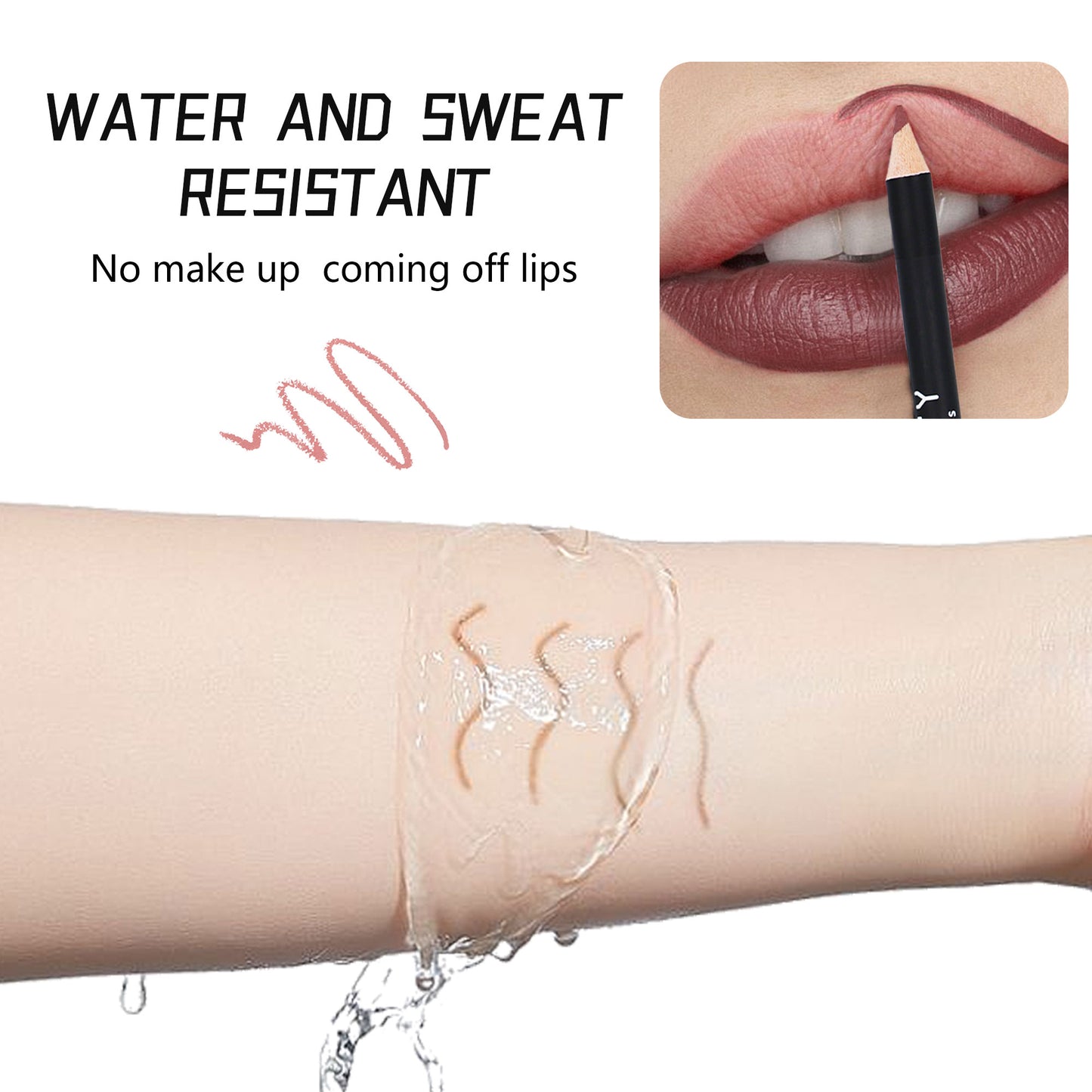 12-color matte lipstick lip liner set nude color non-fading long-lasting