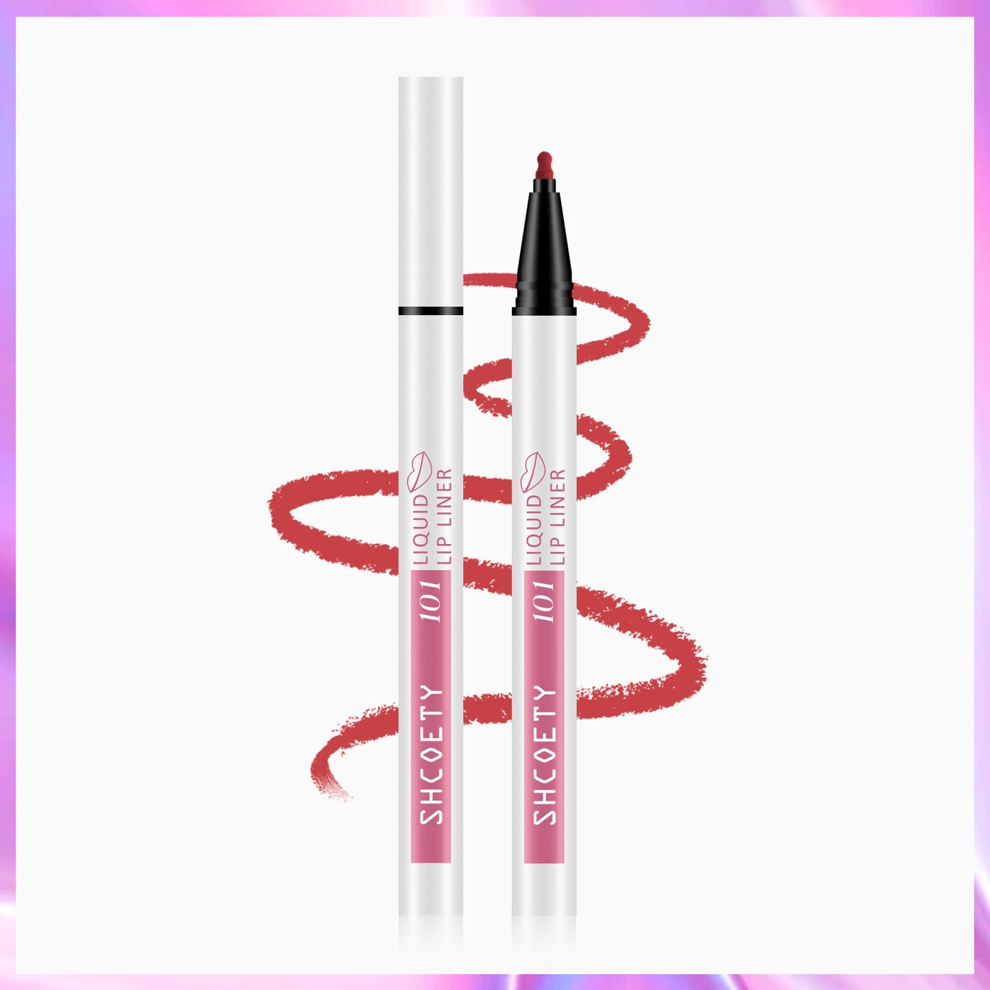 SHCOETY 12 Farben Matte Liquid Lip Liner Set, Dual-Use-Lippenstift und Lipliner Combo, Einfach aufzutragen, Langanhaltende, Viskose Formel, Soft Tip Applikator, Lippen Make-Up Geschenkset