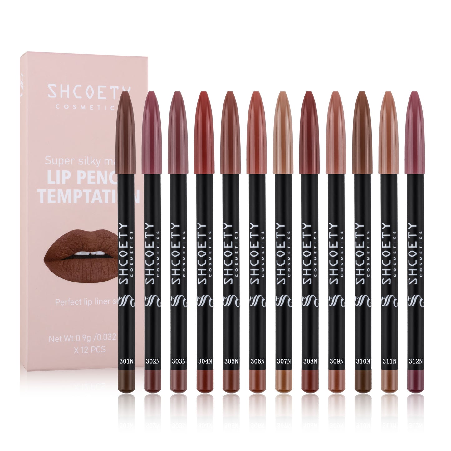 12-color matte lipstick lip liner set nude color non-fading long-lasting