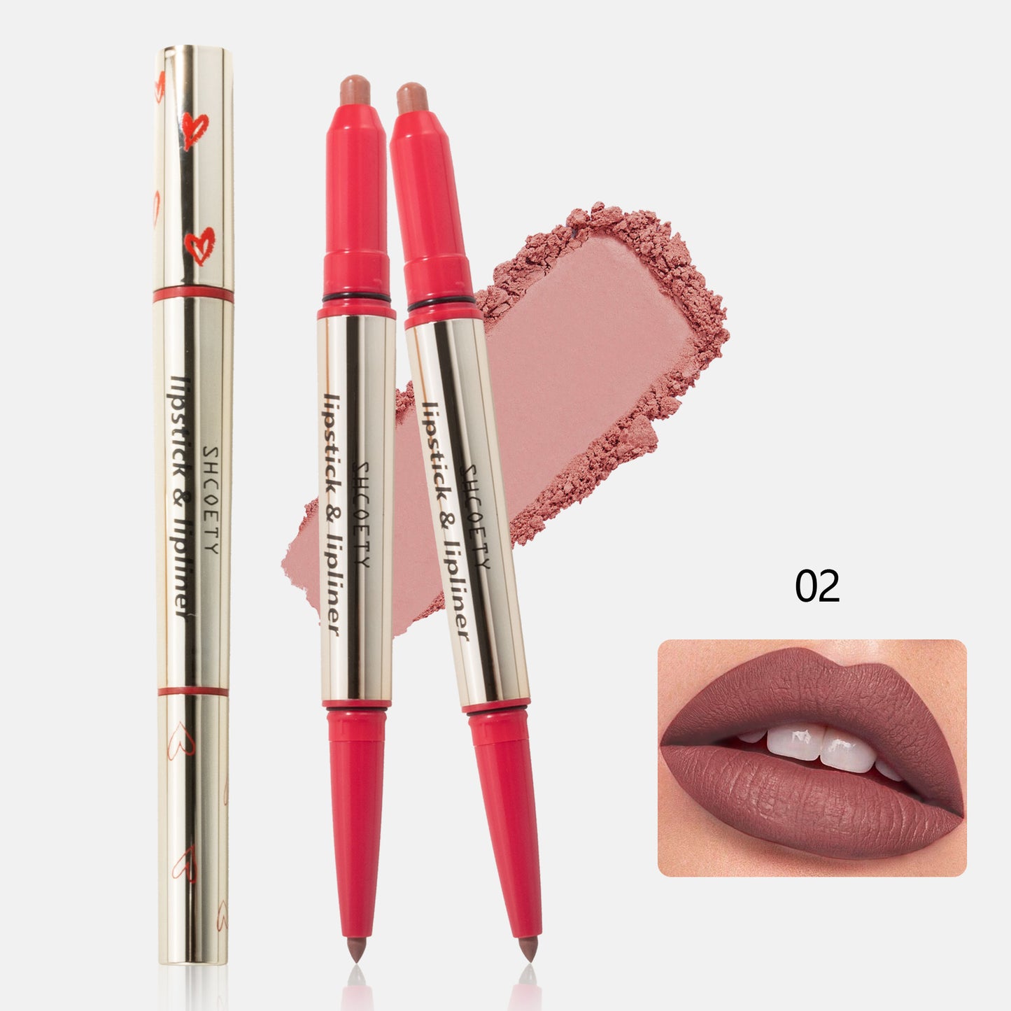 SHCOETY 12 Farben Matte Liquid Lip Liner Set, Dual-Use-Lippenstift und Lipliner Combo, Einfach aufzutragen, Langanhaltende, Viskose Formel, Soft Tip Applikator, Lippen Make-Up Geschenkset