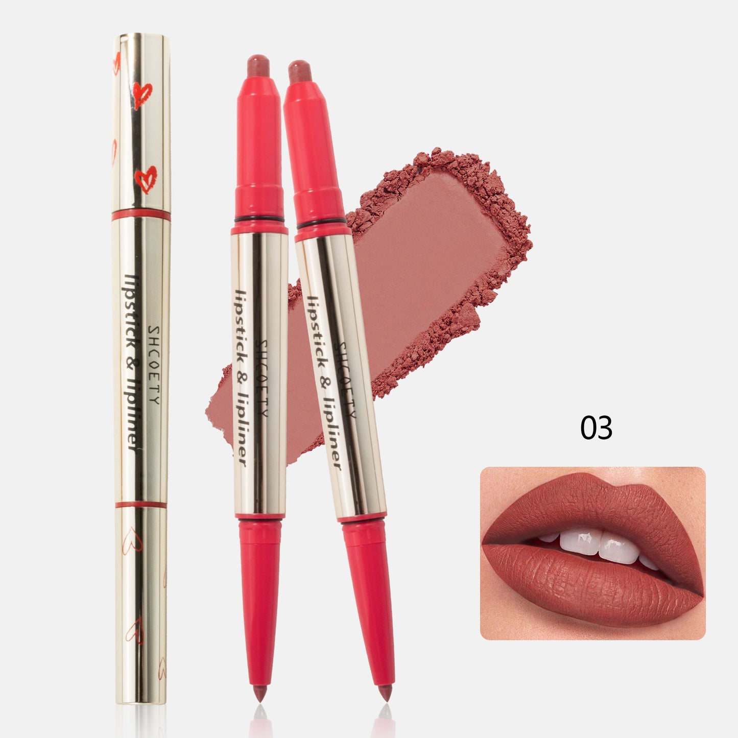 SHCOETY 12 Farben Matte Liquid Lip Liner Set, Dual-Use-Lippenstift und Lipliner Combo, Einfach aufzutragen, Langanhaltende, Viskose Formel, Soft Tip Applikator, Lippen Make-Up Geschenkset
