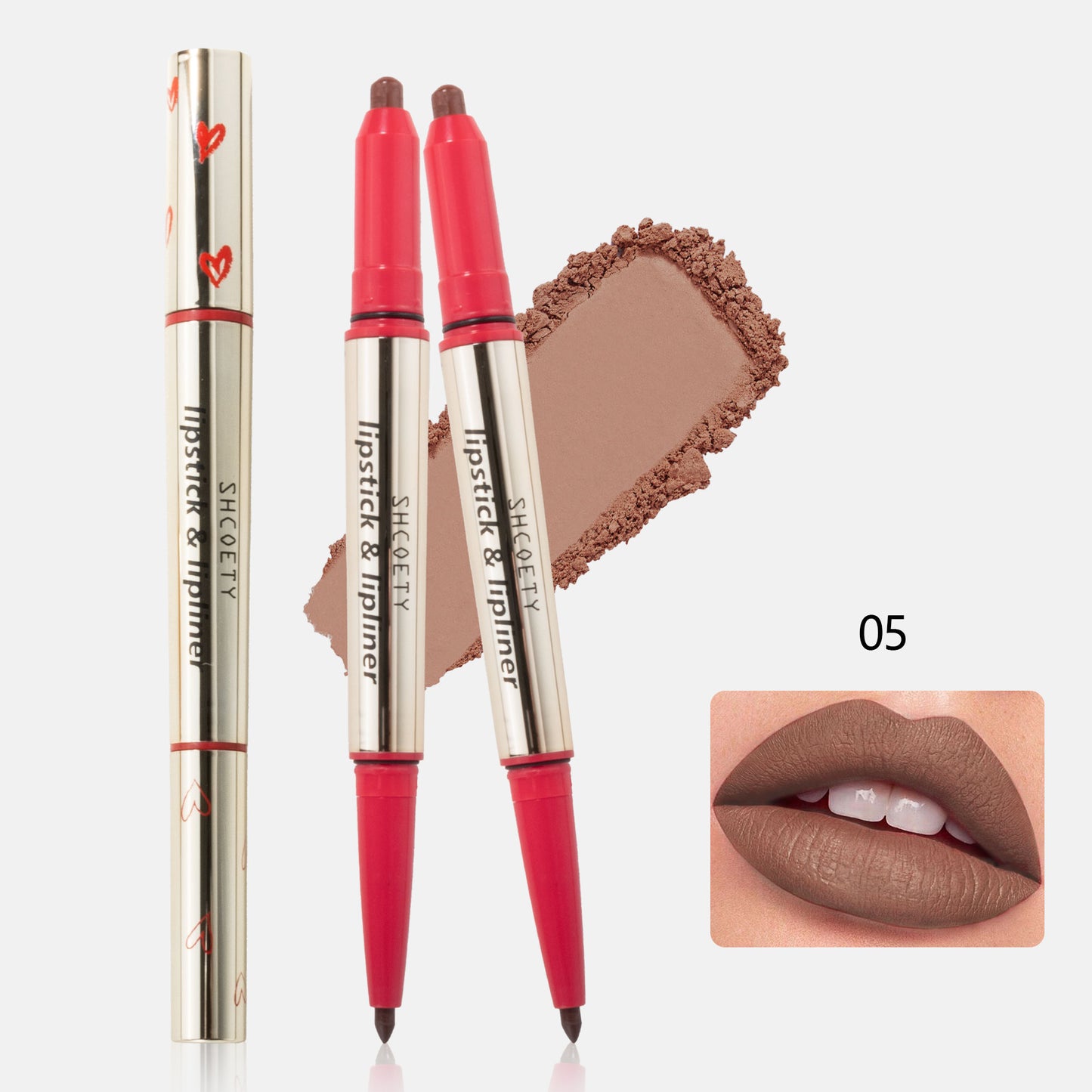 SHCOETY 12 Farben Matte Liquid Lip Liner Set, Dual-Use-Lippenstift und Lipliner Combo, Einfach aufzutragen, Langanhaltende, Viskose Formel, Soft Tip Applikator, Lippen Make-Up Geschenkset