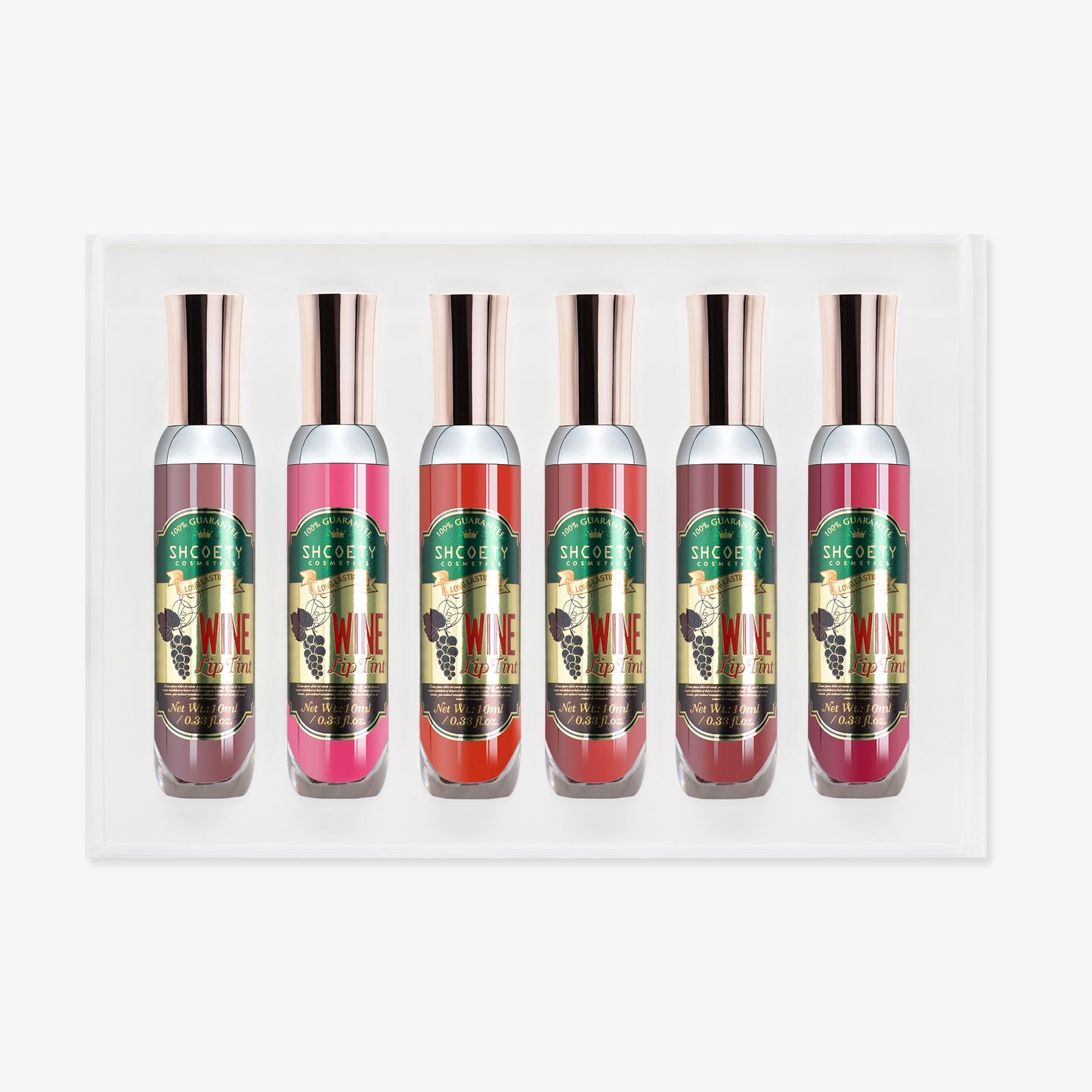 Wine Glass-Inspired Lip Gloss Set - Elegant Shades for Every Occasion