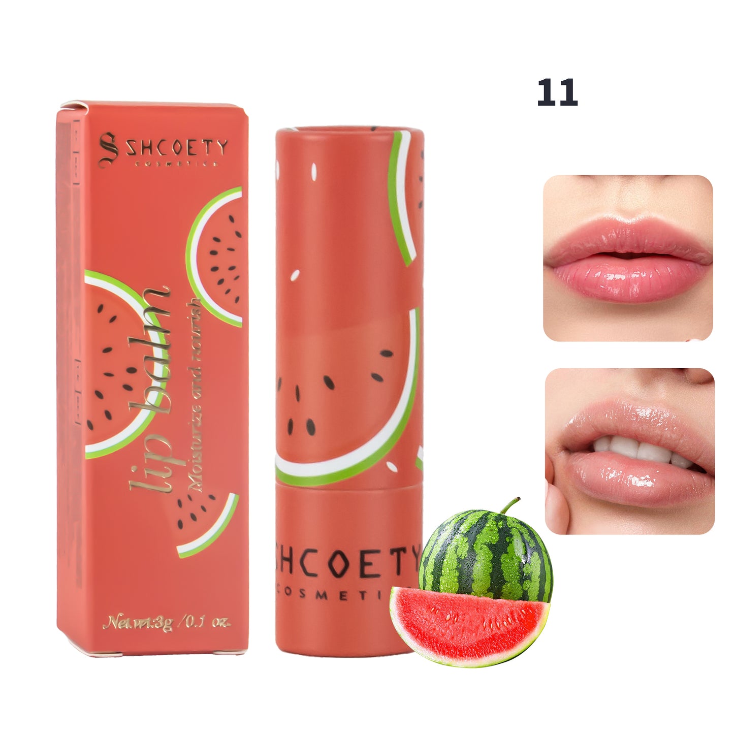 6-teiliges Lippenbalsam-Set mit Fruchtmotiven, feuchtigkeitsspendende, schimmernde Lippenstifte, nährendes Anti-Spritzen-Lippenpflegeset