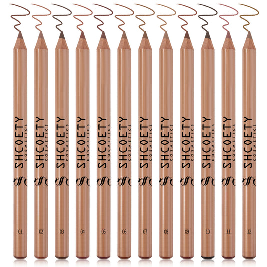 1 set 12-color log matte lipstick lip liner set nude color lasting and not taking off