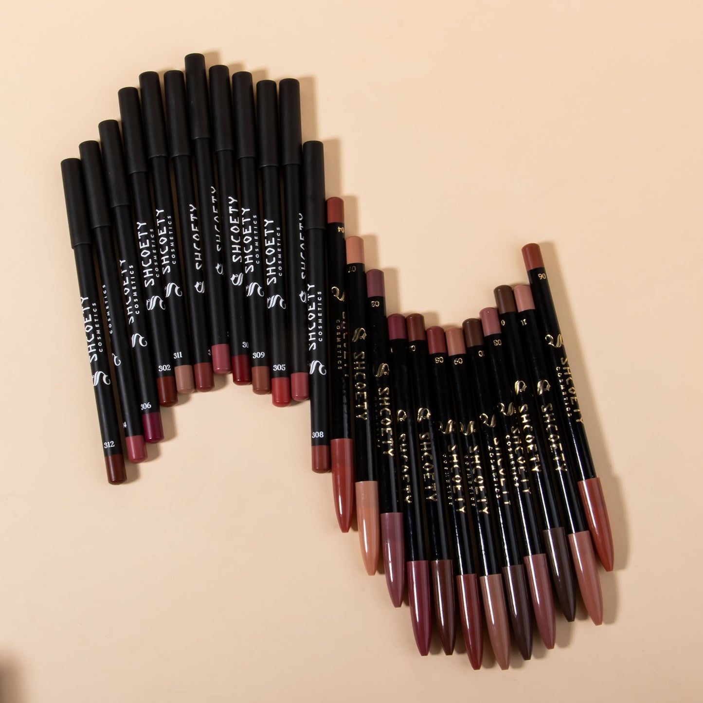 24Pcs lip outline lip liner, 24 colors of matte lip liner lipstick pen set, easy to color and not easy to take off