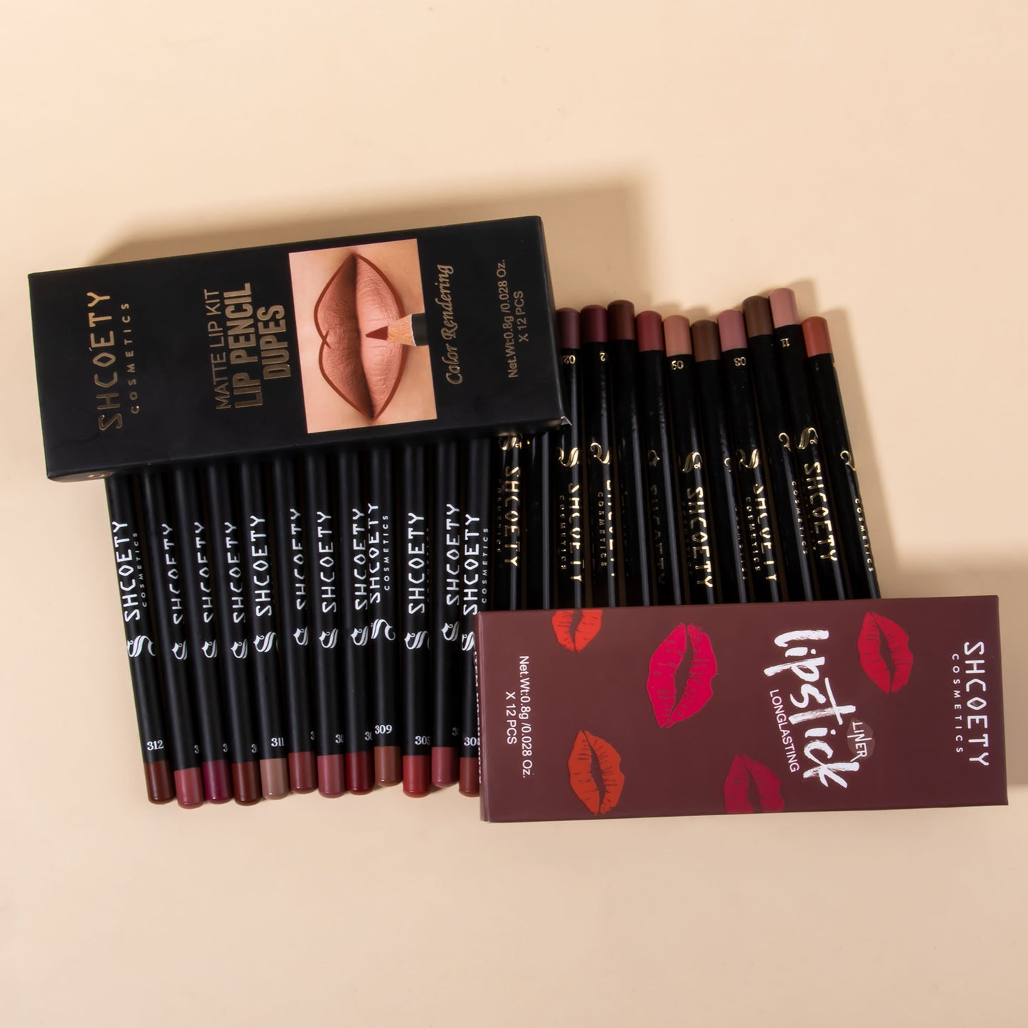 24Pcs lip outline lip liner, 24 colors of matte lip liner lipstick pen set, easy to color and not easy to take off