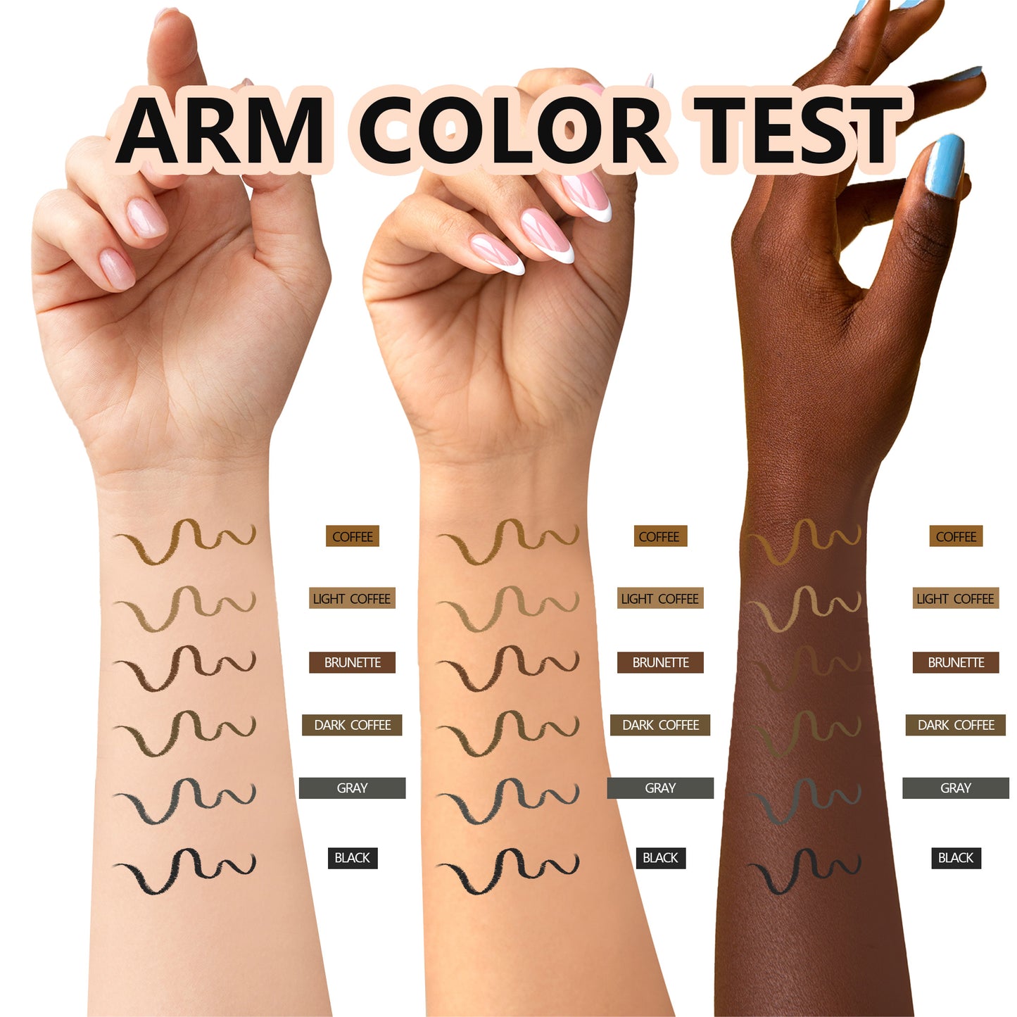 SHCOETY Juego de lápices de cejas impermeables de 6 colores Color Icon Kohl Lápiz delineador de ojos: rico color hiperpigmentado, aplicación cremosa suave, acabado mate de larga duración Versatilidad, libre de crueldad animal y vegano