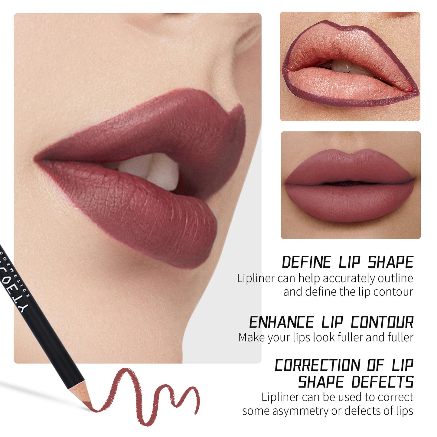 12-color matte lipstick lip liner set nude color non-fading long-lasting