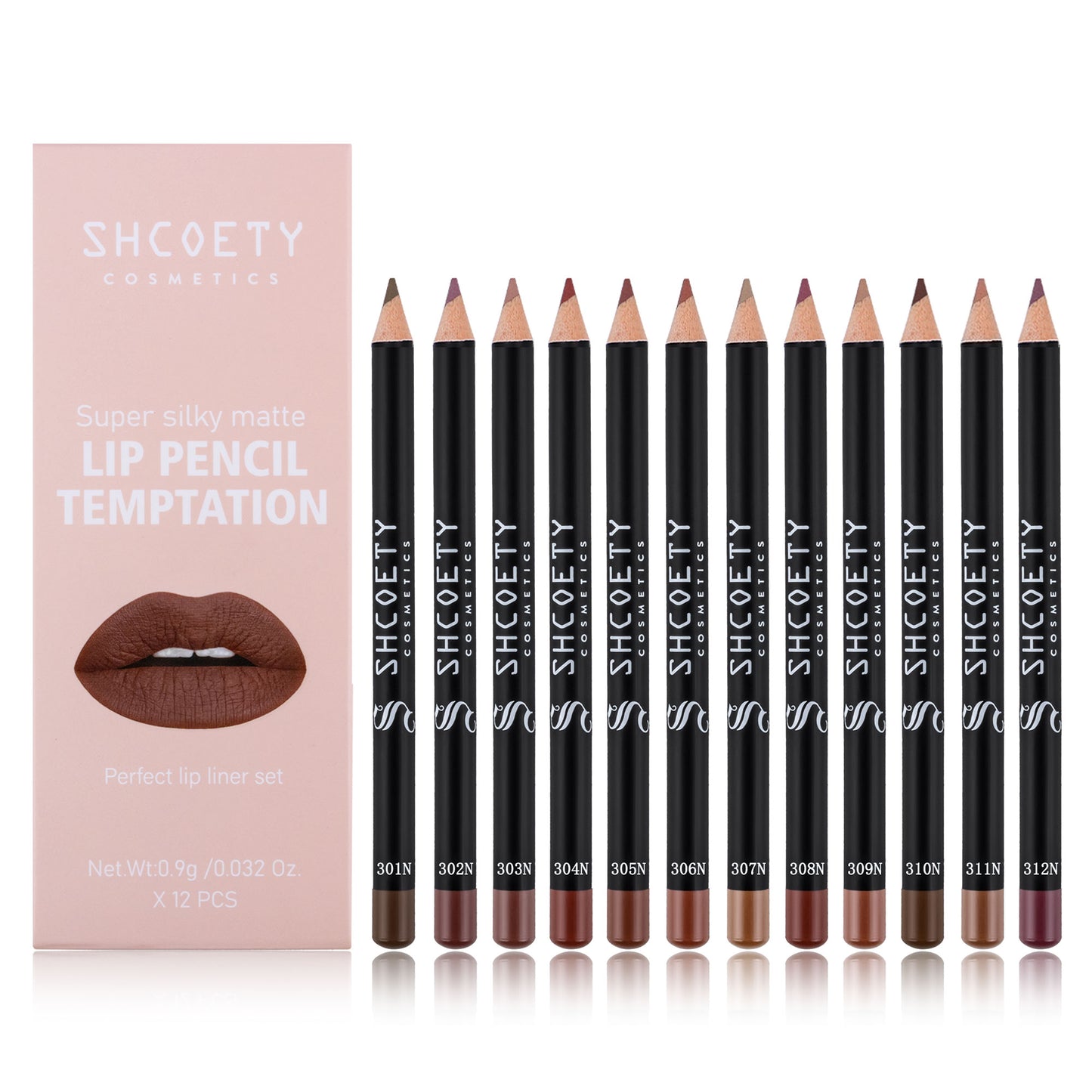 12-color matte lipstick lip liner set nude color non-fading long-lasting
