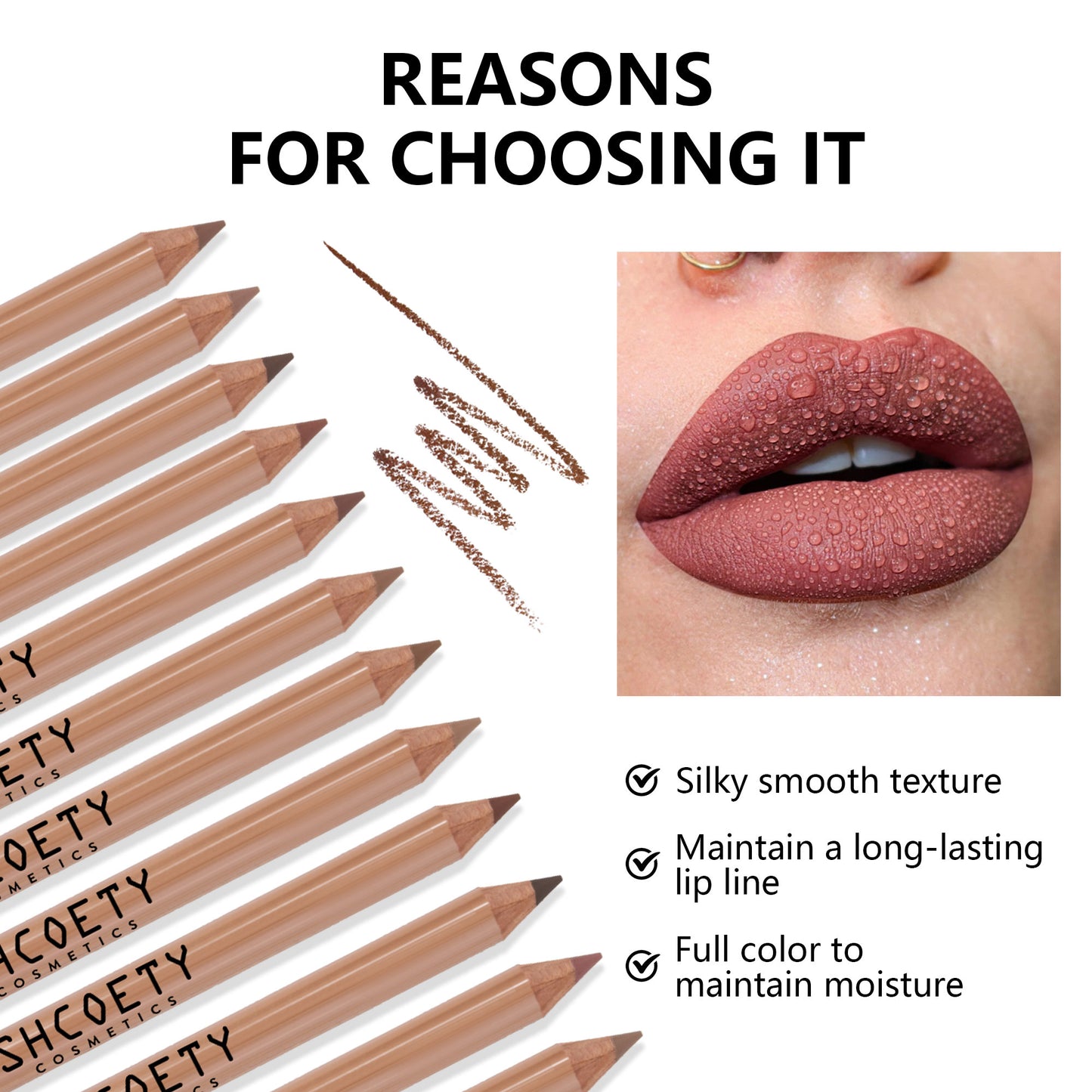 1 set 12-color log matte lipstick lip liner set nude color lasting and not taking off