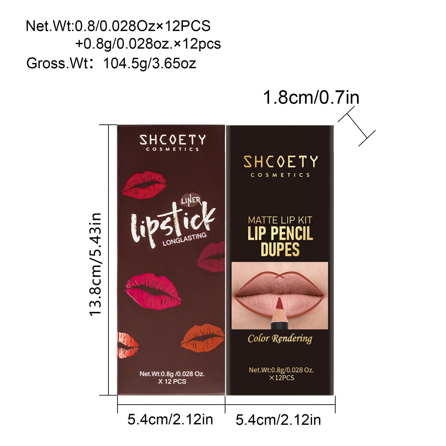 24Pcs lip outline lip liner, 24 colors of matte lip liner lipstick pen set, easy to color and not easy to take off