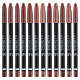 12-color matte lipstick lip liner set nude color non-fading long-lasting