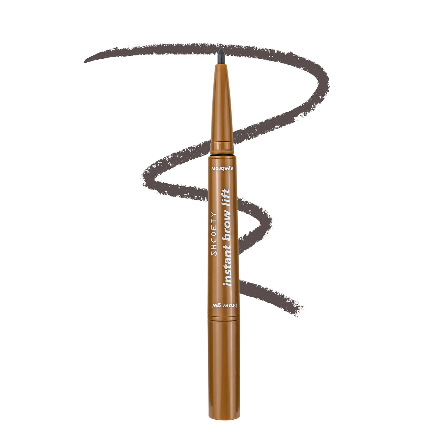 SHCOETY Lápiz de cejas de doble punta de 4 colores y gel para cejas para dar forma a las cejas, lápiz de cejas natural, duradero y fácil de colorear