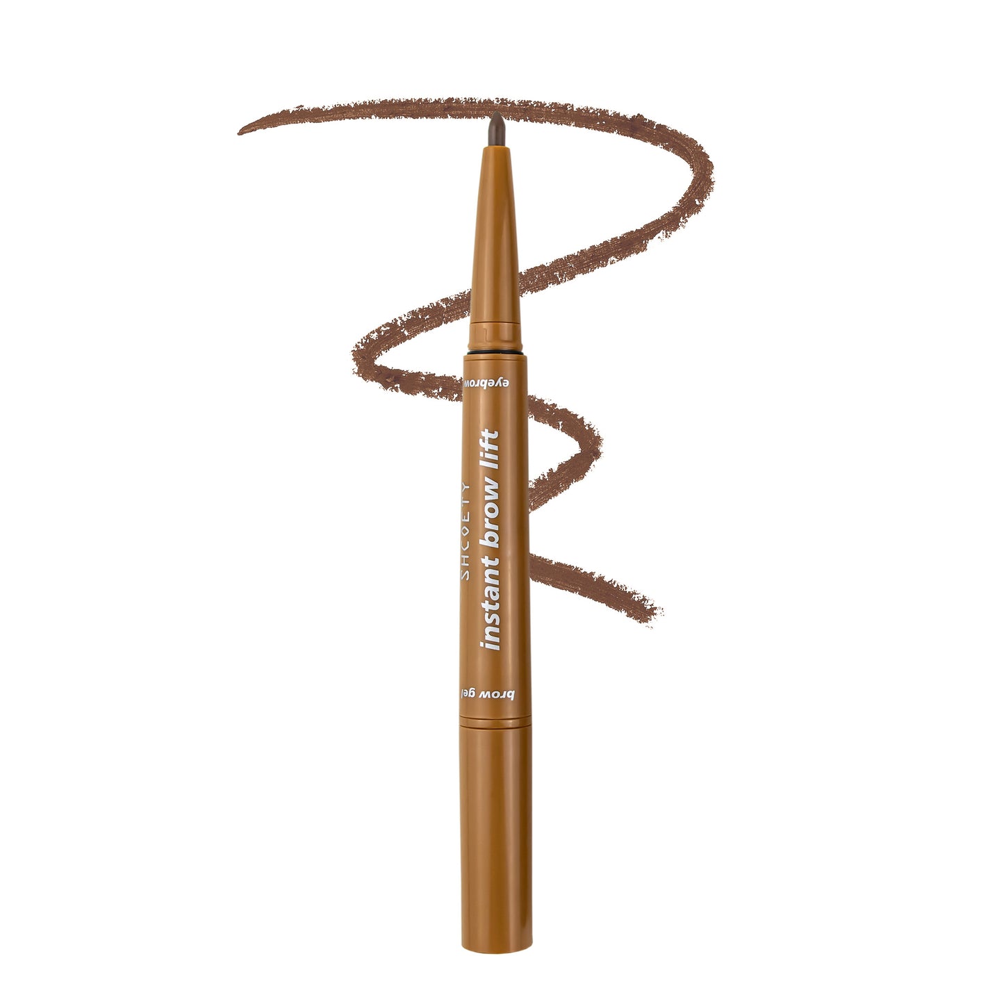 SHCOETY Lápiz de cejas de doble punta de 4 colores y gel para cejas para dar forma a las cejas, lápiz de cejas natural, duradero y fácil de colorear